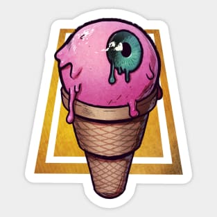 Pink Eye Scream Sticker